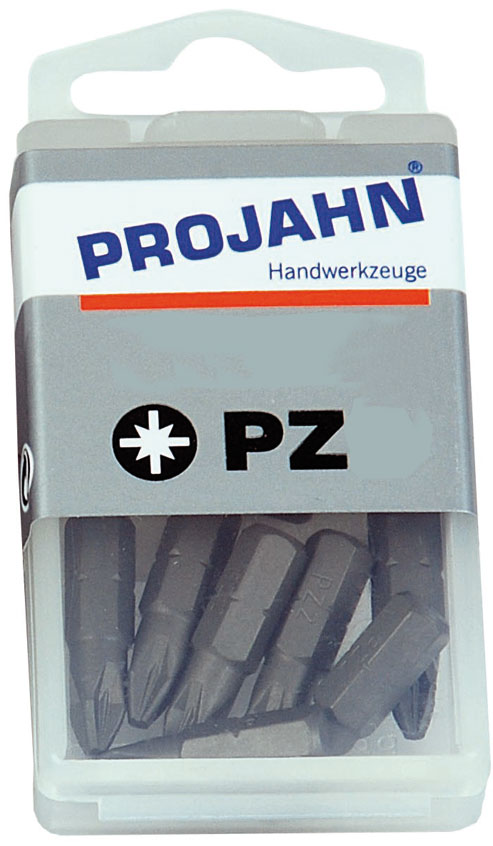 Schraubendreher-Einsätze / Bits für Kreuzschlitz-Schrauben PZ 6,3 / 1/4" 10er-Pack