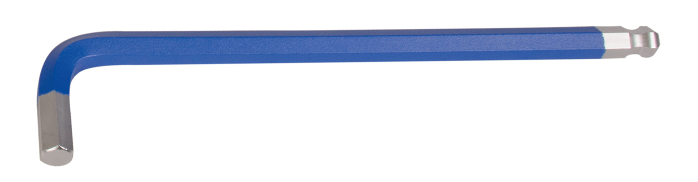 Winkelstiftschlüssel BLUE EDITION für Innen-6kant Schrauben mit Kugelkopf extra lange Form nach DIN ISO 2936
