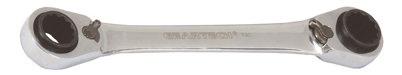GearTech Ratschenschlüssel 4-in-1 umschaltbar metrisch Doppelringschlüssel