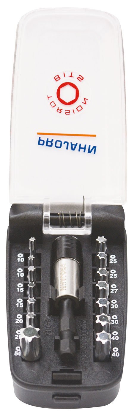 TORSION Bit-Box TX 6,3 / 1/4" 25 mm 15-tlg.