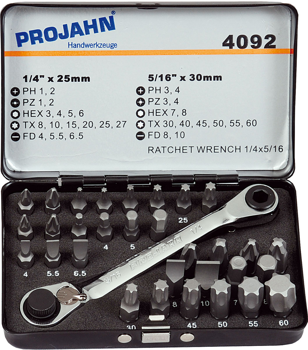 Projahn ALLROUND Bit-Box 6,3/ 1/4" 25mm 4085 45mm 22-tlg 