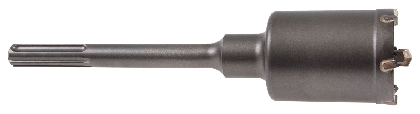 Hammer-Hohlbohrkrone Integrierter SDS-max Schaft und Zentrierbohrer mit Gewinde 